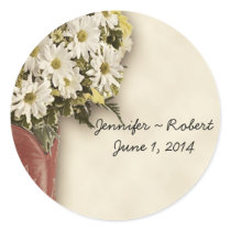 Old West Boot Bouquet 2 Envelope Seal Sticker