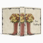 Old West Boot Bouquet 3 Wedding Album Binder