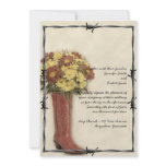 Old West Boot Bouquet Soft and Faded 3 Invitation
