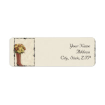 Old West Boot Bouquet Soft and Faded 3 Custom Return Address Label