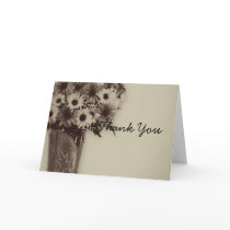 Old West Boot Bouquet Vintage Thank You card