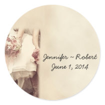 Old West Boots and Bouquets Envelope Seal Sticker