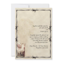 Old West Boots and Bouquets Invitation