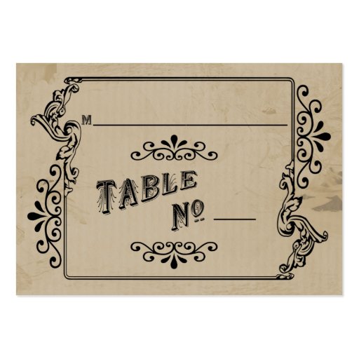 Old West Inspired Table Place Card Business Card Templates (front side)