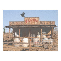 OLD WEST SALOON w/ cilipart charcoal effect posters