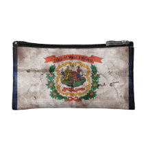 Old West Virginia Flag Cosmetic Bags