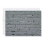 Old white brick wall personalized invites
