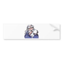 old white wizard merlin bumper stickers