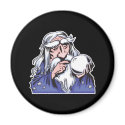 old white wizard merlin magnets