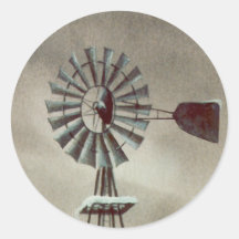 OLD WINDMILL by SHARON SHARPE Sticker