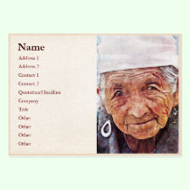 Old Woman classic digital portrait painting business cards