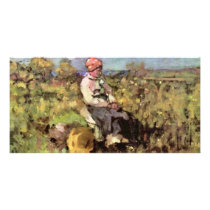 Old Woman From Dispenser By Grigorescu Nicolae Picture Card