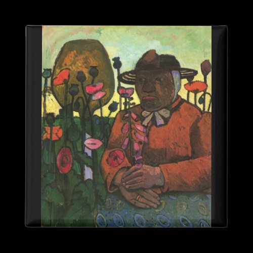 Old Woman in the garden by Paula Modersohn-Becker Fridge Magnet