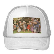 Old Woman in the Shoe Mesh Hat