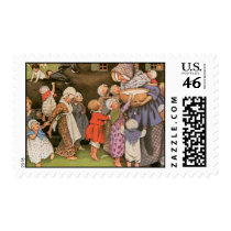 Old Woman in the Shoe Postage Stamp