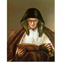 Old Woman Reading,  By Rembrandt Harmensz. Van Photo Cut Outs