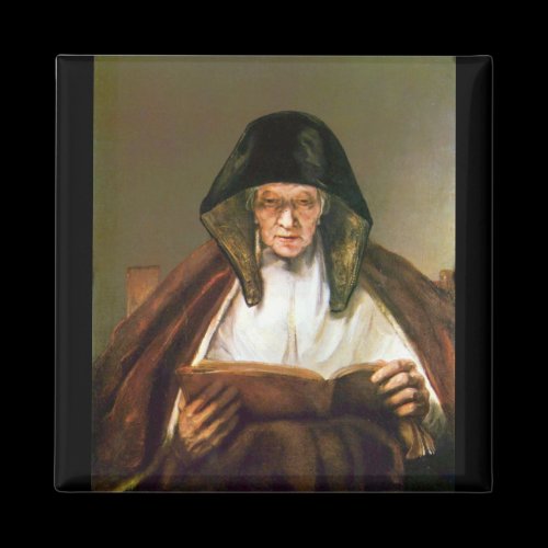 Old woman, reading by Rembrandt Fridge Magnets