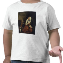 Old Woman with Dog Tee Shirts