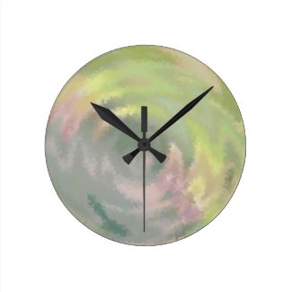 Old Wood Abstract Round Clock