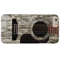 Old Wood Acoustic Guitar Barely There iPhone 6 Plus Case