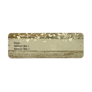 Old Wood Address Labels--gold tint zazzle_label