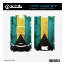 Old Wood Bahamas Flag Decals For Motorola RAZR