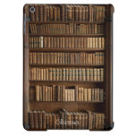 Old Wood Bookshelf and Books iPad Air case