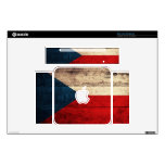 Old Wood Czech Republic Flag; Decals For Mac Mini