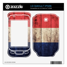 Old Wood France Flag Skins For LG Optimus T