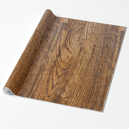 Old wood grain look wrapping paper Zazzle