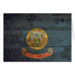 Old Wood Idaho Flag; Greeting Cards