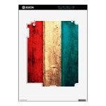Old Wood Luxembourg Flag; Decal For iPad 2