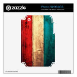 Old Wood Luxembourg Flag; iPhone 3G Skin