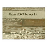 Old Wood RSVP gold tint Postcard