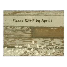 Old Wood RSVP gold tint Postcard