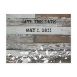 Old Wood Save the Date Post Card