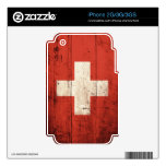 Old Wood Switzerland Flag; Decals For The iPhone 2G