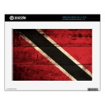 Old Wood Trinidad Flag; Decal For Small Netbook