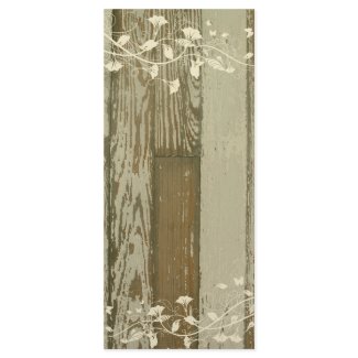 Old Wood Wedding Program or Menu--Gold Tint zazzle_rackcard