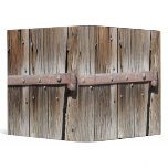 Old Wood with Rusty Metal Hinge Binder