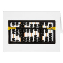 Old wooden abacus greeting cards