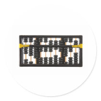 Old wooden abacus sticker