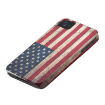 Old Wooden American Flag iPhone 4 Case-Mate Case