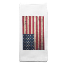 Old Wooden American Flag Napkin