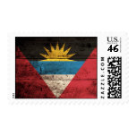 Old Wooden Antigua & Barbuda Flag Postage