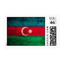 Old Wooden Azerbaijan Flag Stamps