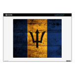 Old Wooden Barbados Flag; Laptop Skins
