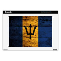 Old Wooden Barbados Flag; Decal For Acer Chromebook