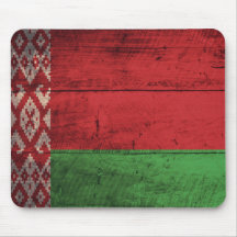 Old Wooden Belarus Flag Mouse Pads