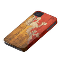 Old Wooden Bhutan Flag Case-mate Iphone 4 Cases